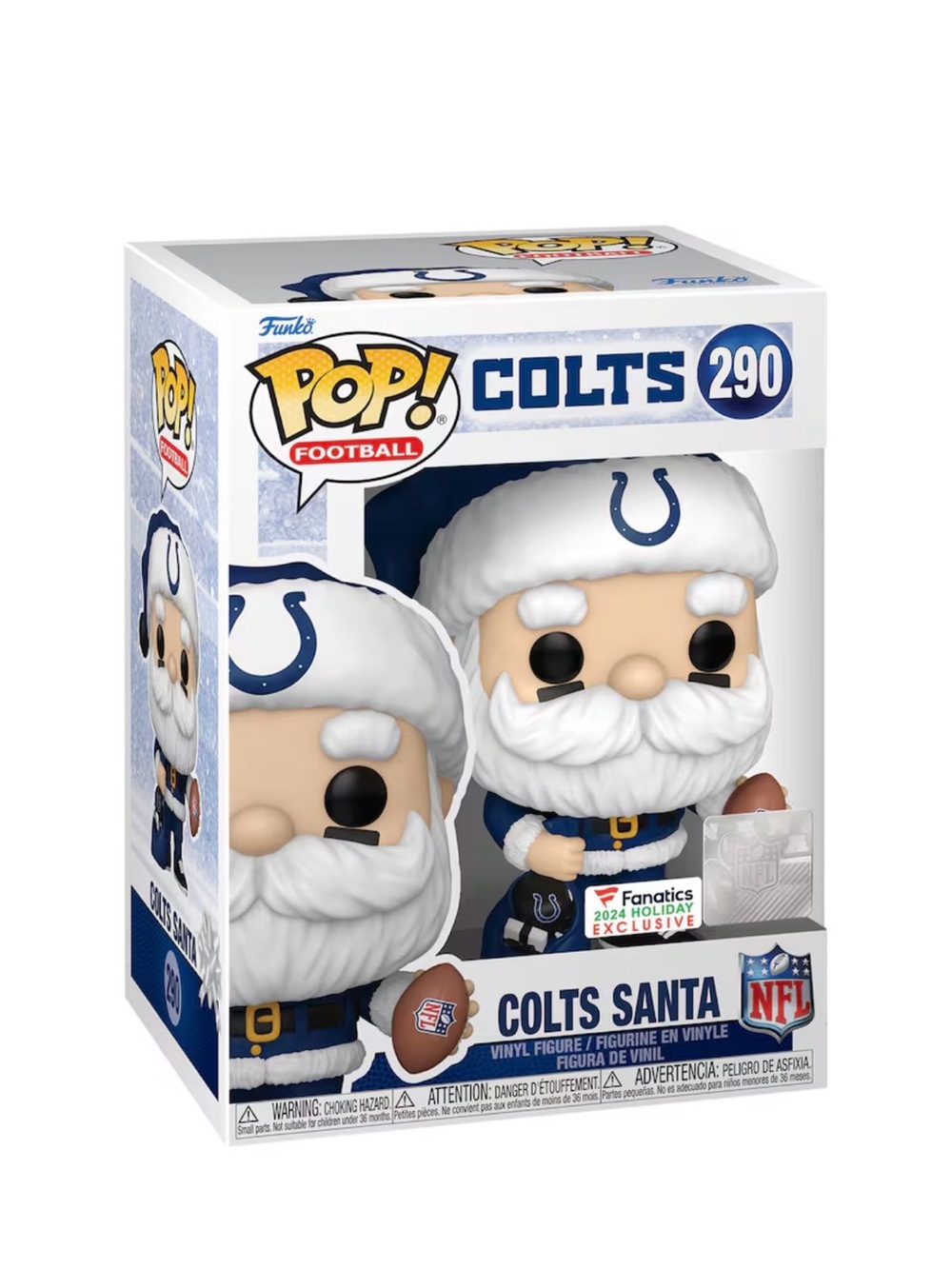 Funko Colts Santa Pop! Vinyl - Blue & White Holiday Figure